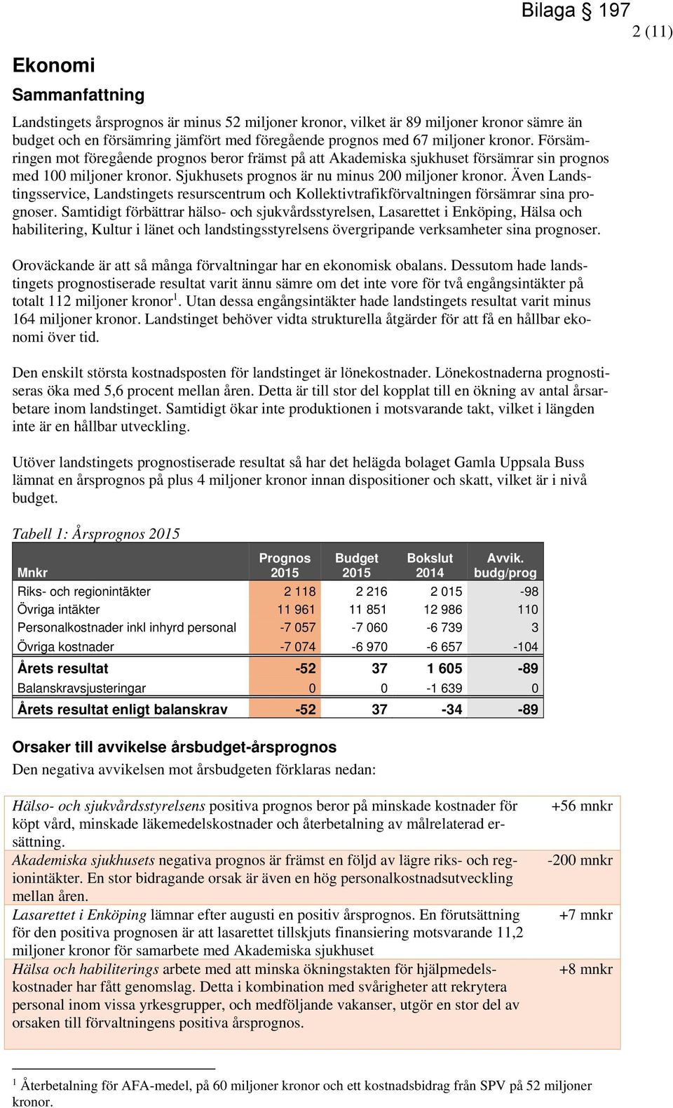 Även Landstingsservice, Landstingets resurscentrum och Kollektivtrafikförvaltningen försämrar sina prognoser.