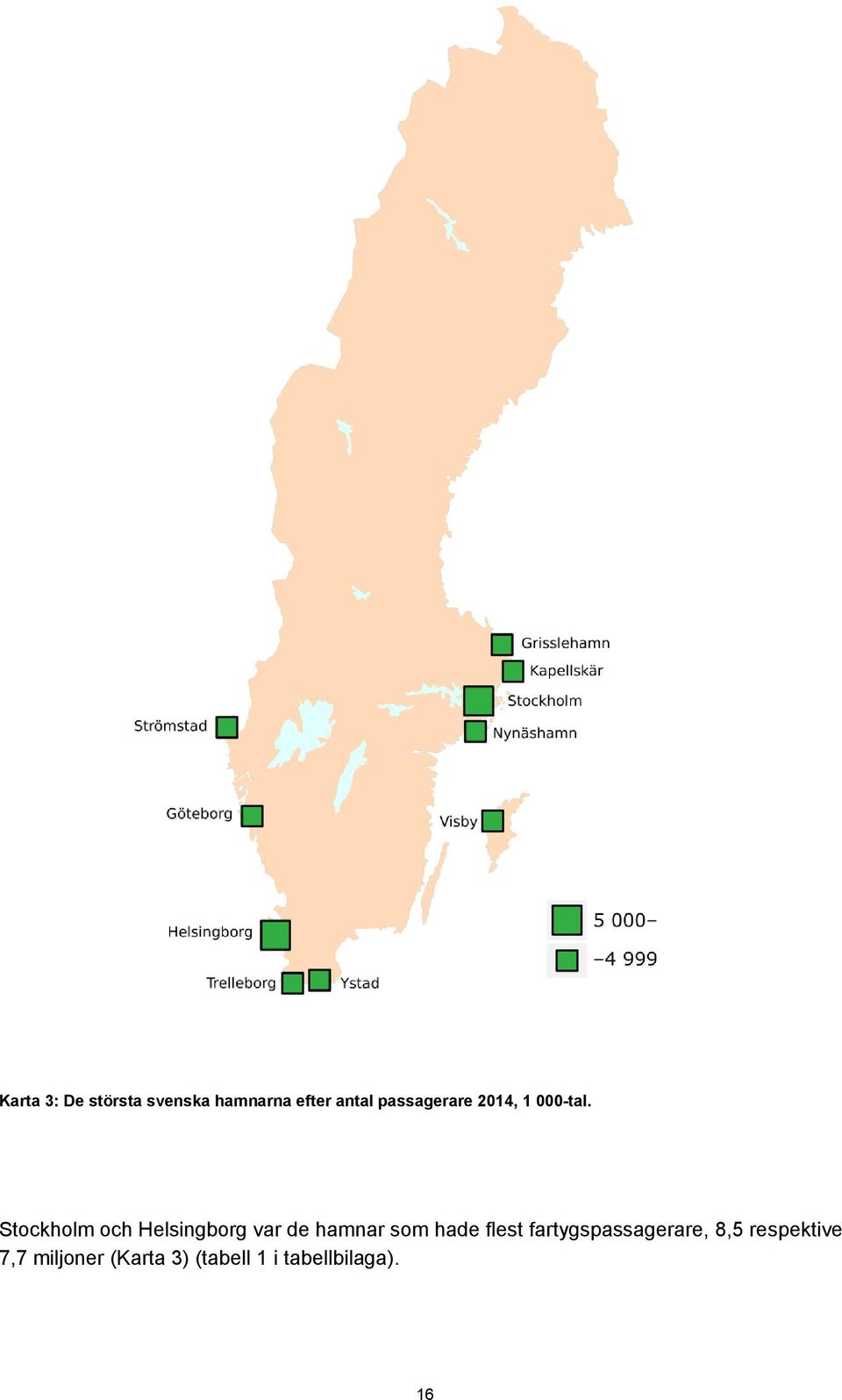 Stockholm och Helsingborg var de hamnar som hade flest