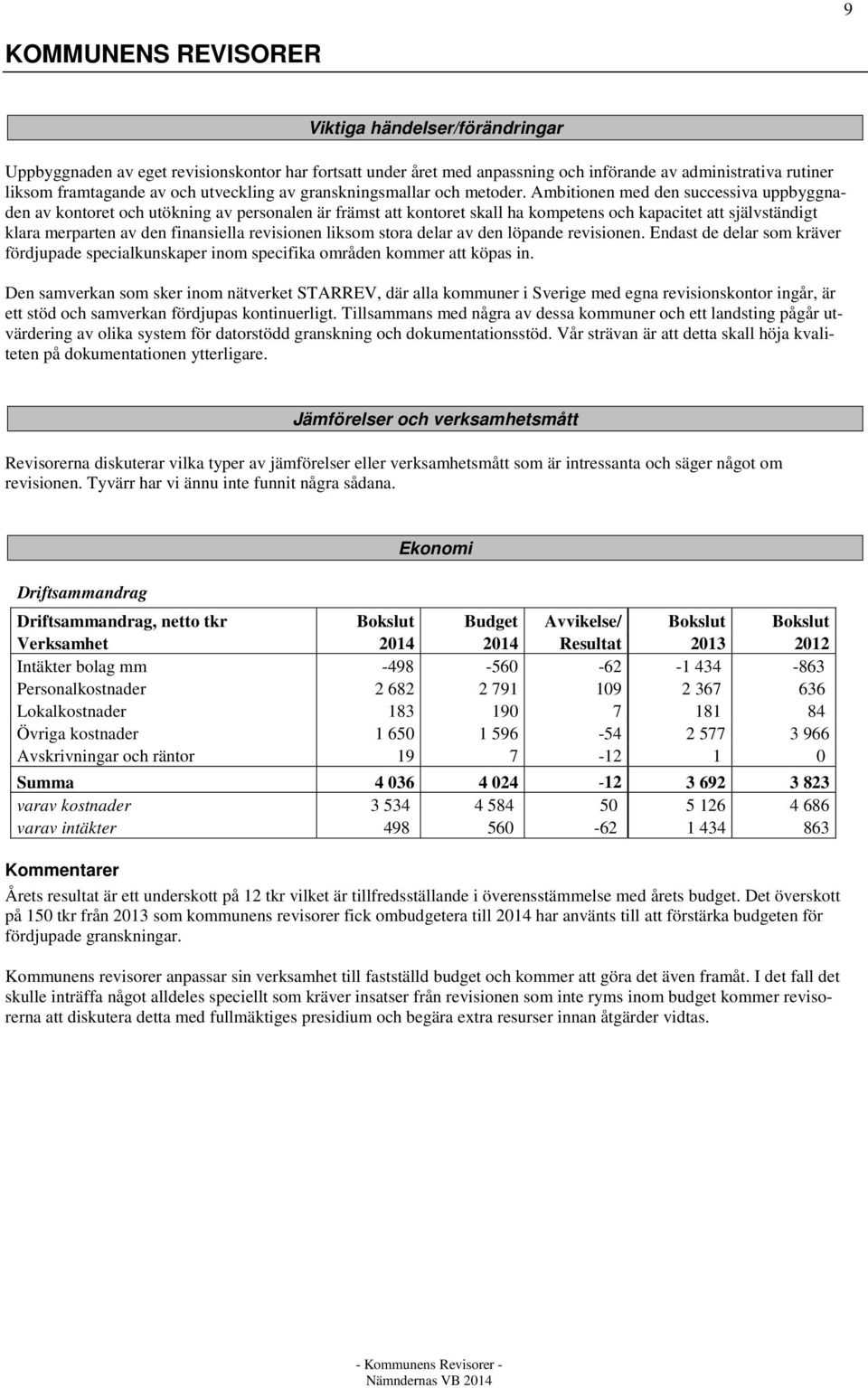 Ambitionen med den successiva uppbyggnaden av kontoret och utökning av personalen är främst att kontoret skall ha kompetens och kapacitet att självständigt klara merparten av den finansiella