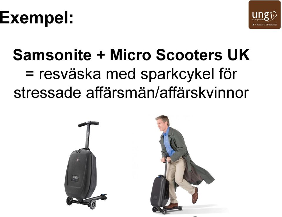 resväska med sparkcykel