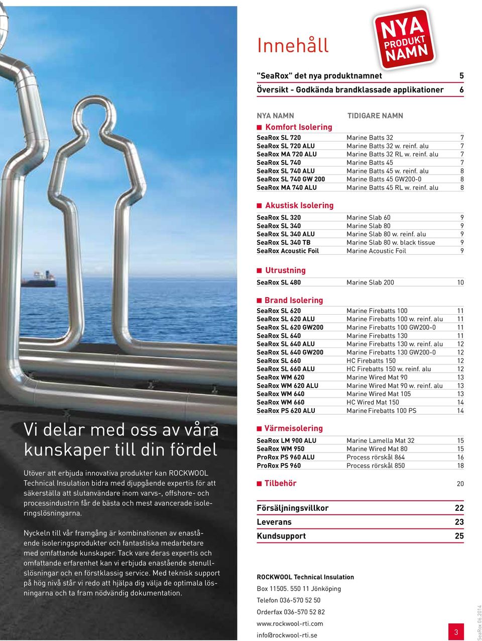 reinf. alu 8 Akustisk Isolering SeaRox SL 320 Marine Slab 60 9 SeaRox SL 340 Marine Slab 80 9 SeaRox SL 340 ALU Marine Slab 80 w. reinf. alu 9 SeaRox SL 340 TB Marine Slab 80 w.