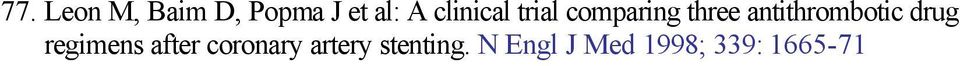 antithrombotic drug regimens after