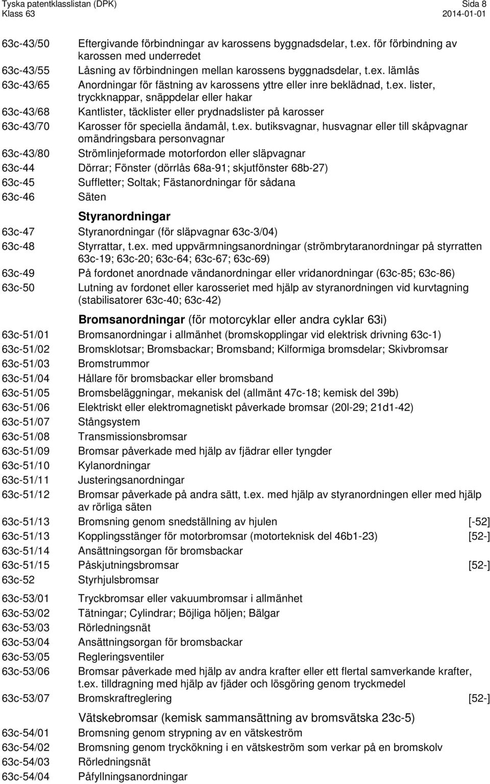 lämlås 63c-43/65 Anordningar för fästning av karossens yttre eller inre beklädnad, t.ex.