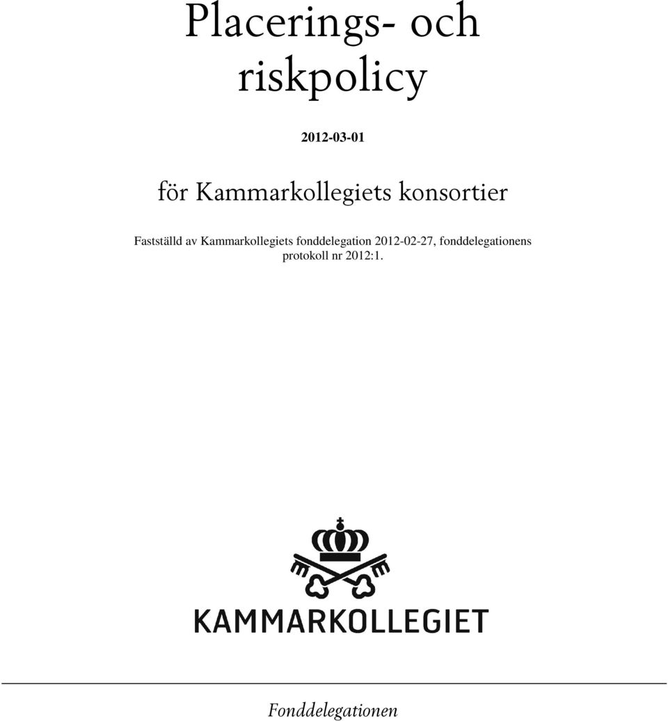 Kammarkollegiets fonddelegation