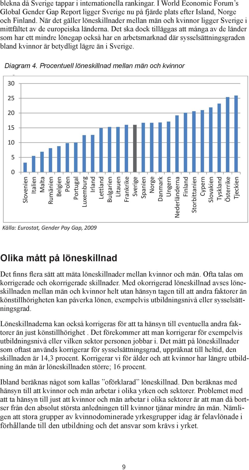 och Finland. När det gäller löneskillnader mellan män och Finland.