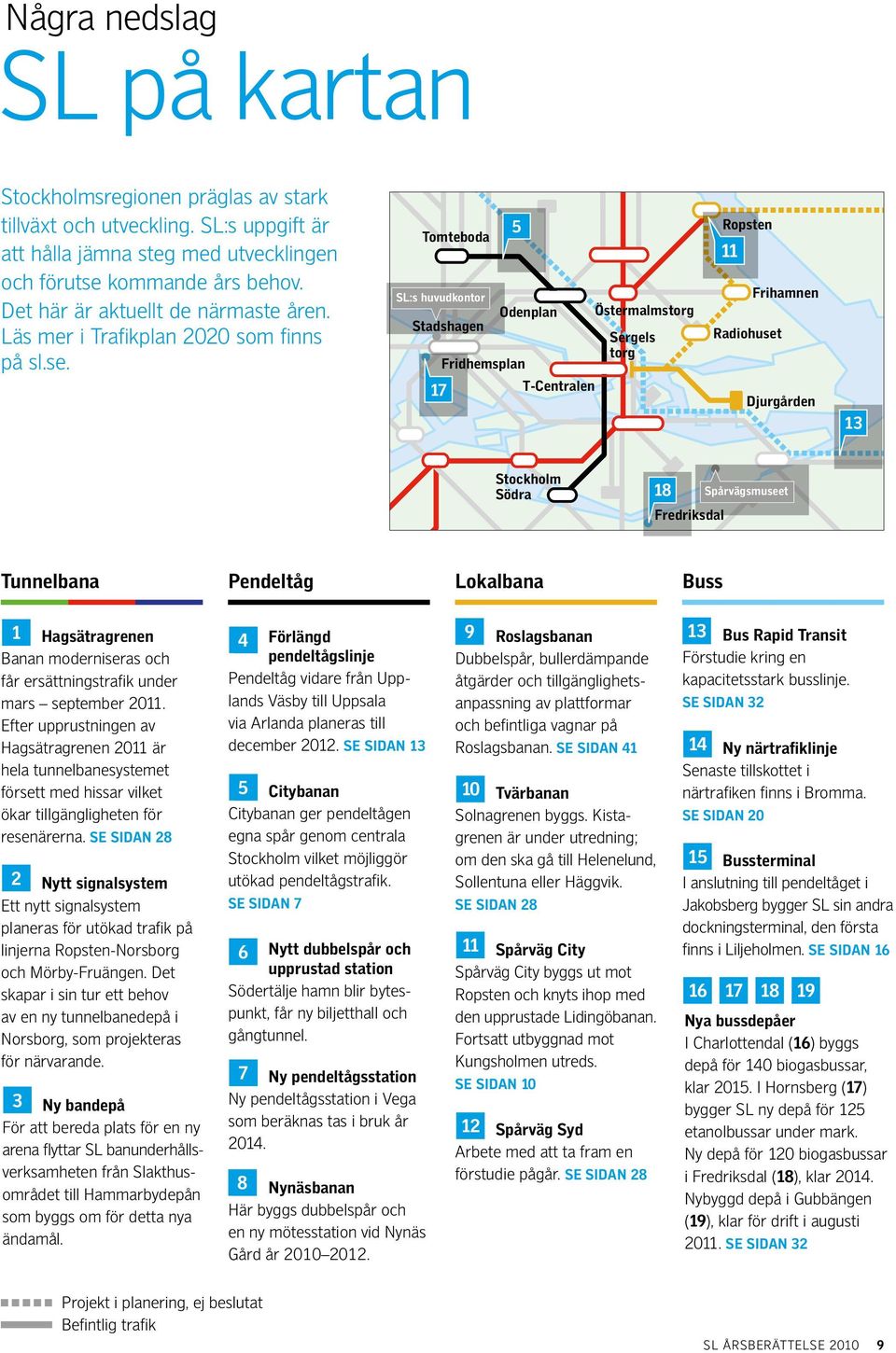 kommande års behov. Det här är aktuellt de närmaste åren. Alvik Läs mer i Brommaplan Trafikplan 2020 som finns på sl.se.