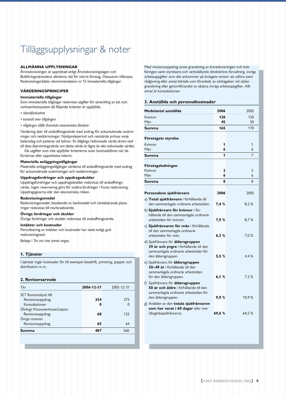 Värderingsprinciper Immateriella tillgångar Som immateriella tillgångar redovisas utgifter för utveckling av ett nytt verksamhetssystem då följande kriterier är uppfyllda: identifierbarhet kontroll