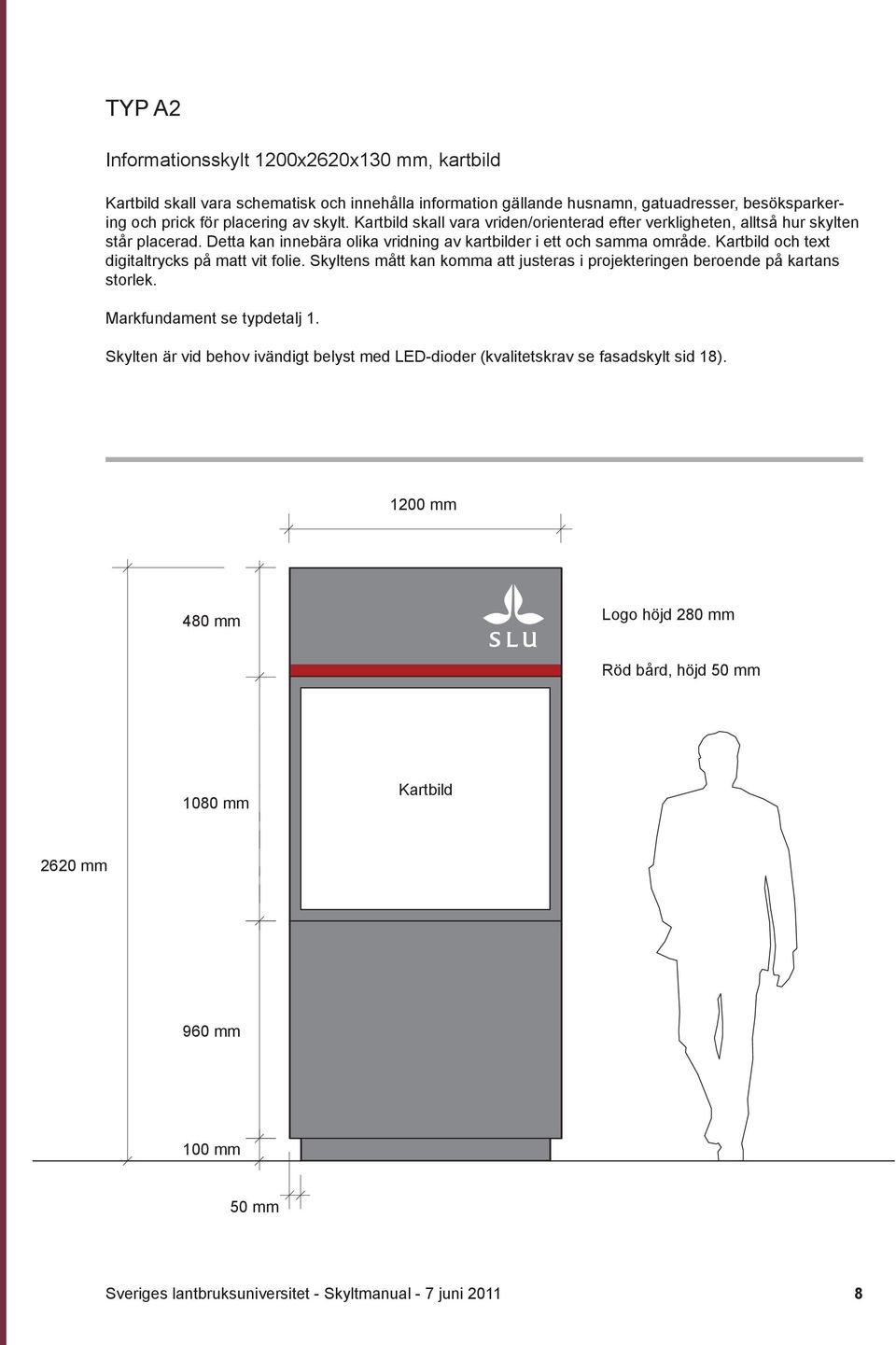 Detta kan innebära olika vridning av kartbilder i ett och samma område. Kartbild och text digitaltrycks på matt vit folie.