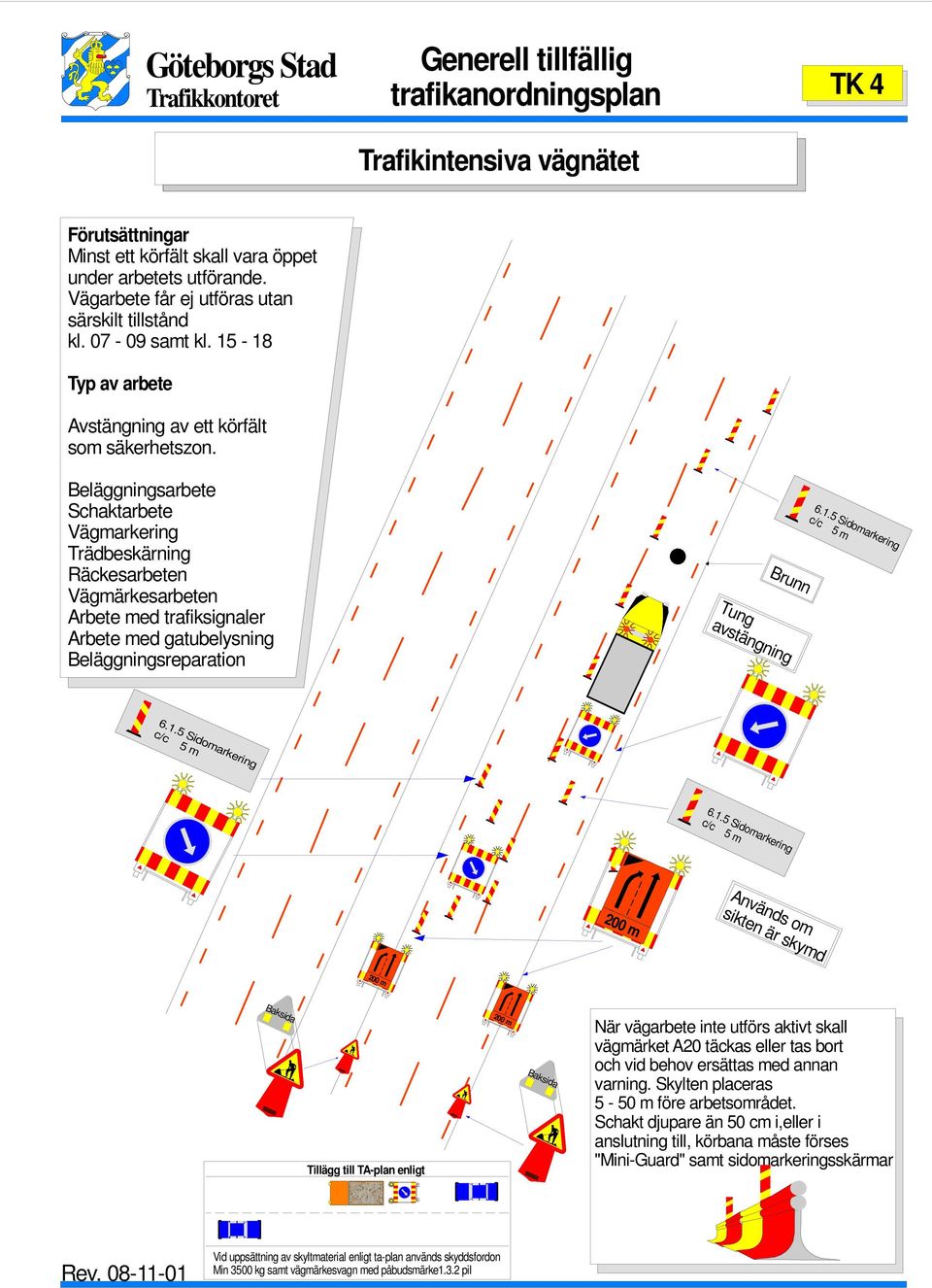 Schaktarbete Vägarkering Vägärkesarbeten Arbete ed trafiksignaler Arbete ed gatubelysning