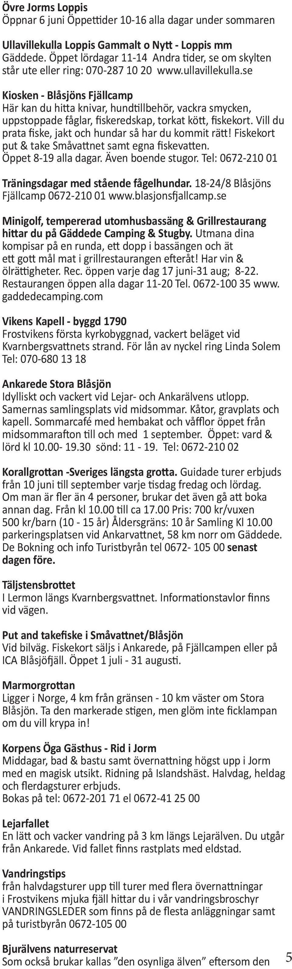 se Kiosken - Blåsjöns Fjällcamp Här kan du hitta knivar, hundtillbehör, vackra smycken, uppstoppade fåglar, fiskeredskap, torkat kött, fiskekort.