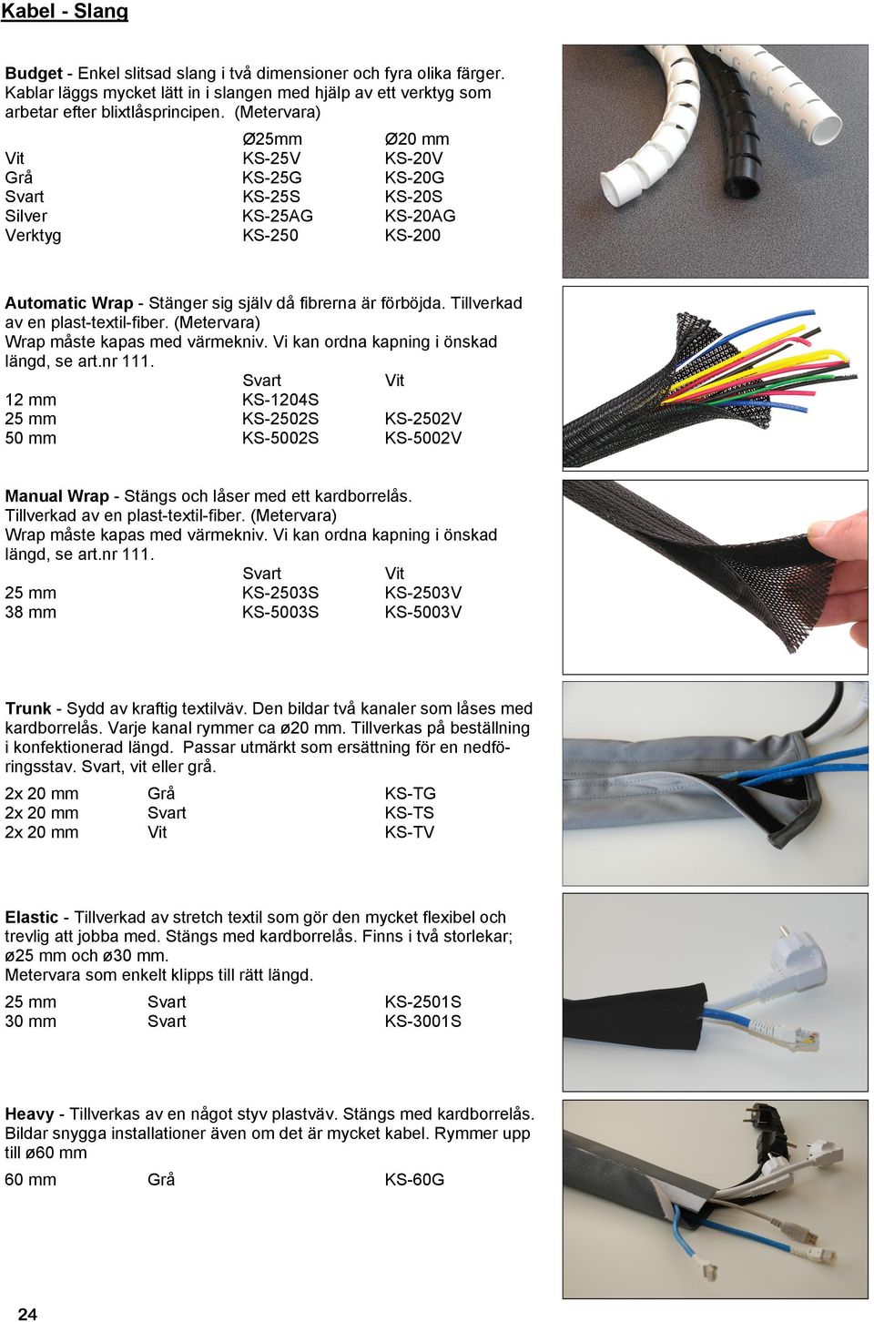 Tillverkad av en plast-textil-fiber. (Metervara) Wrap måste kapas med värmekniv. Vi kan ordna kapning i önskad längd, se art.nr 111.