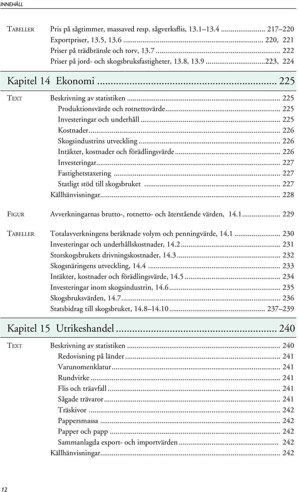 .. 226 Skogsindustrins utveckling... 226 Intäkter, kostnader och förädlingsvärde... 226 Investeringar... 227 Fastighetstaxering... 227 Statligt stöd till skogsbruket... 227 Källhänvisningar.