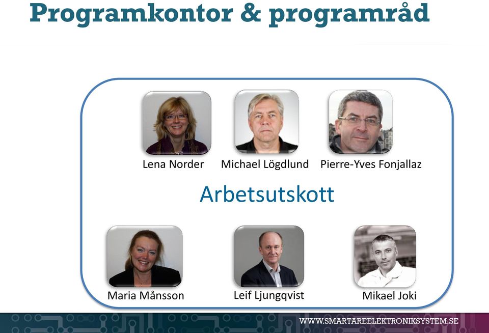 Fonjallaz Programråd Värdekedja Arbetsutskott Programråd