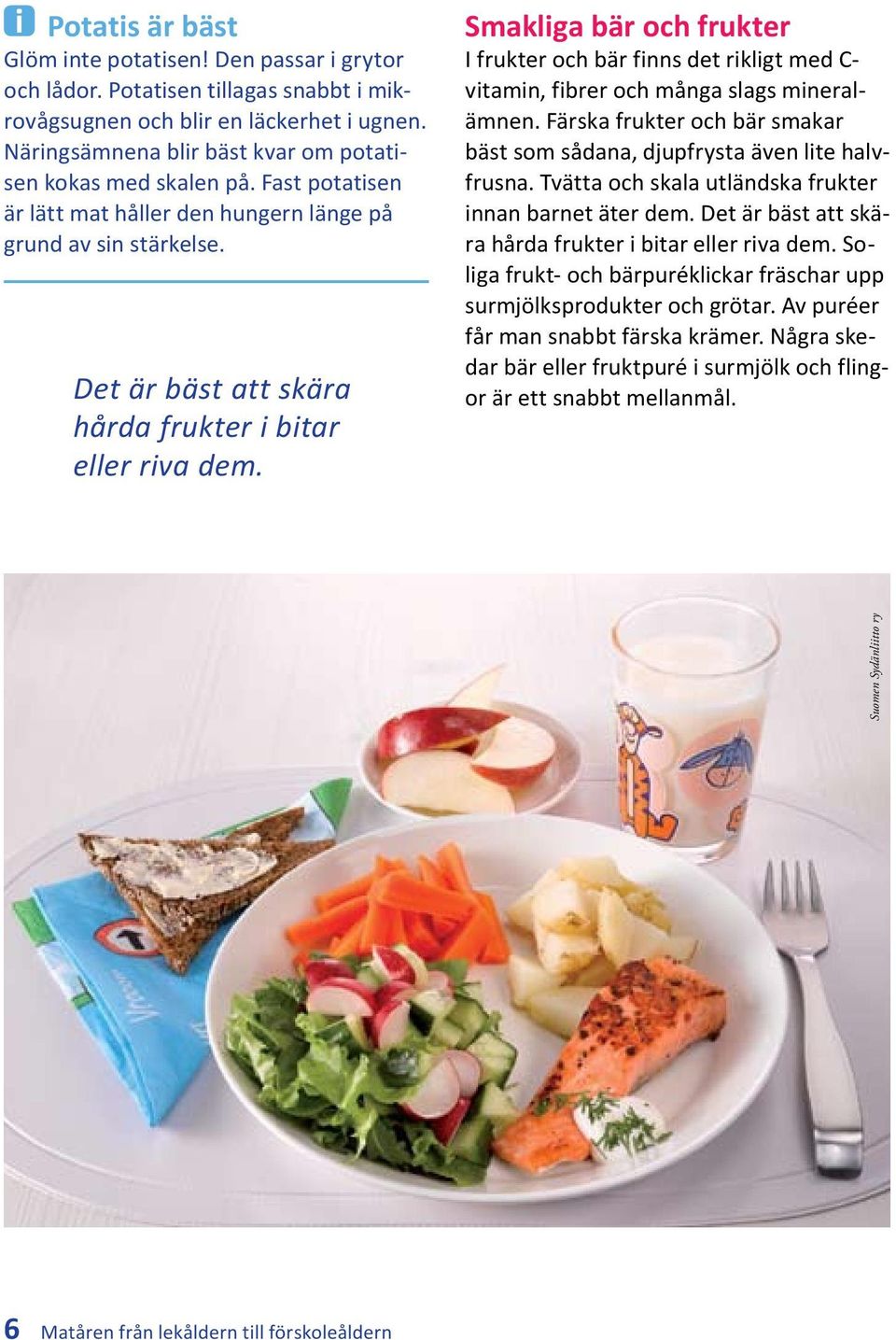 Det är bäst att skära hårda frukter i bitar eller riva dem. Smakliga bär och frukter I frukter och bär finns det rikligt med C- vitamin, fibrer och många slags mineralämnen.