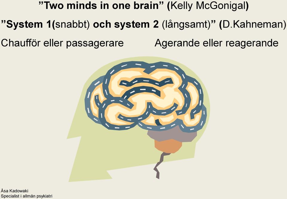 Kahneman) Chaufför eller passagerare Agerande