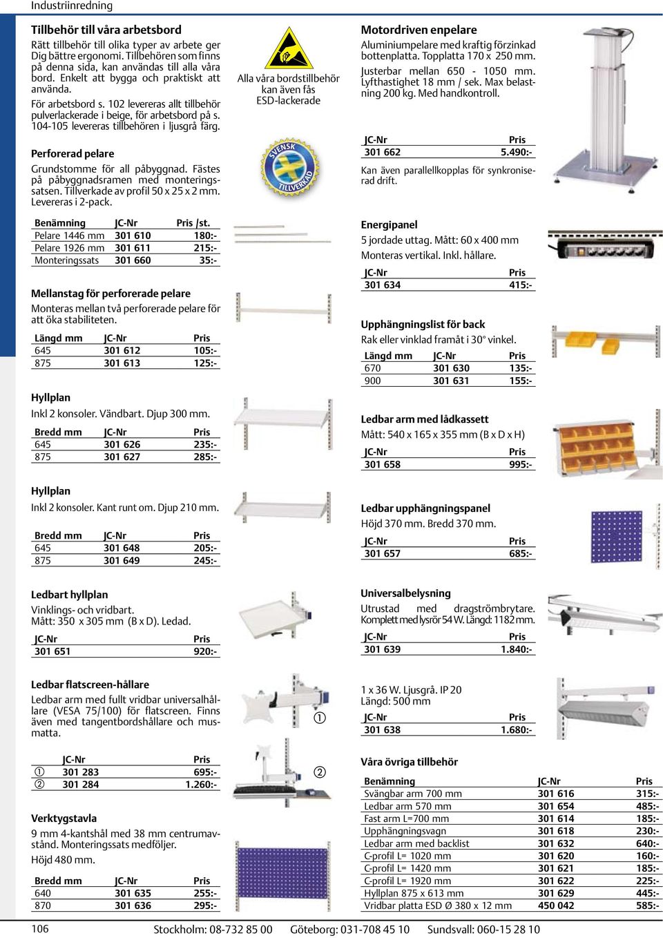 Perforerad pelare Grundstomme för all påbyggnad. Fästes på påbyggnadsramen med monteringssatsen. Tillverkade av profil 50 x 25 x 2 mm. Levereras i 2-pack. Benämning /st.