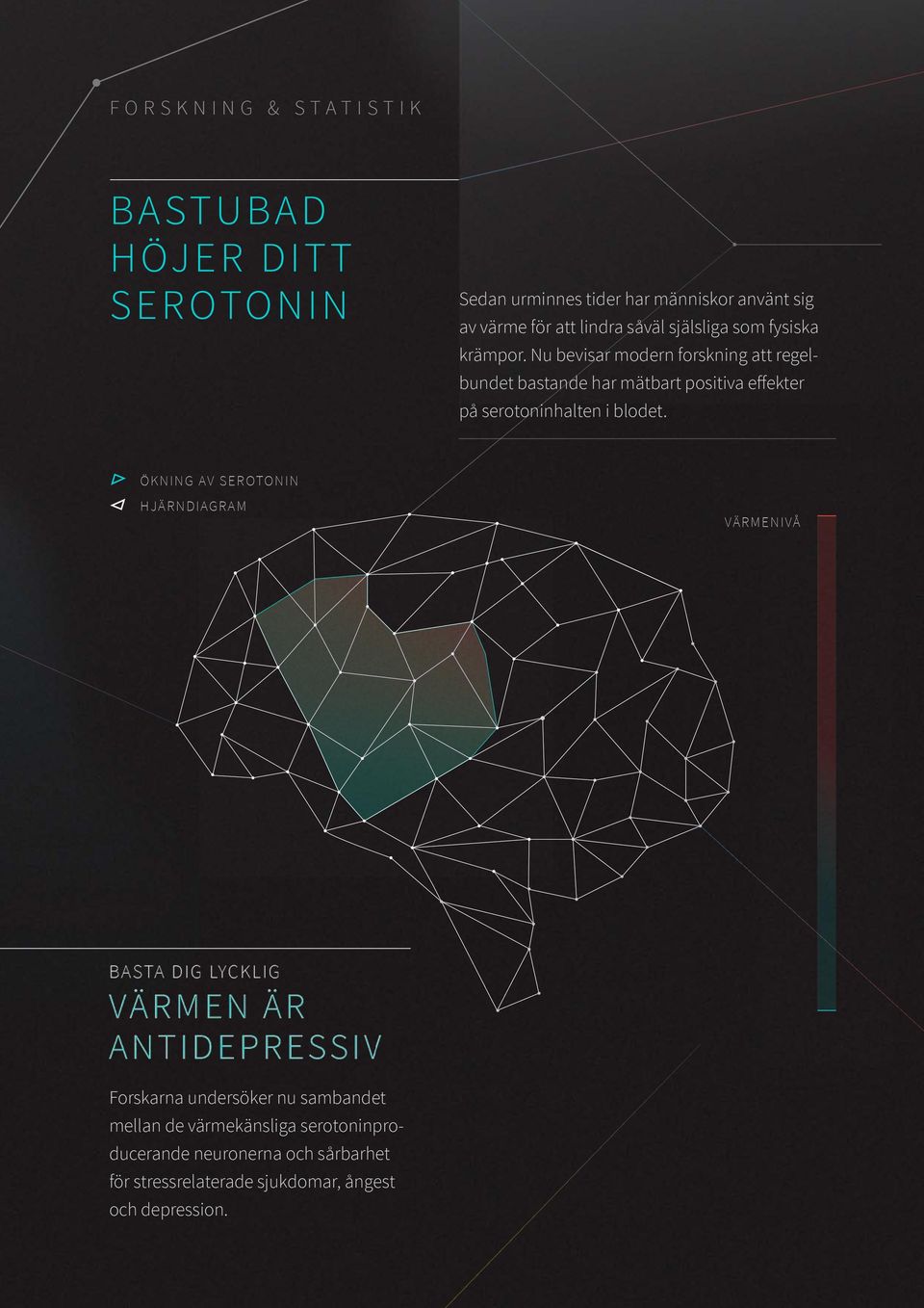 Nu bevisar modern forskning att regelbundet bastande har mätbart positiva effekter på serotoninhalten i blodet.