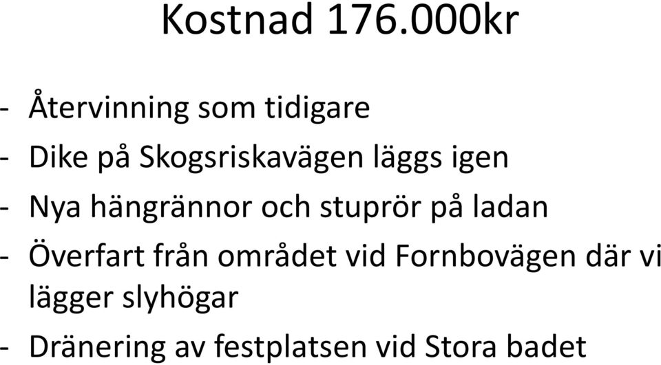 Skogsriskavägen läggs igen - Nya hängrännor och stuprör