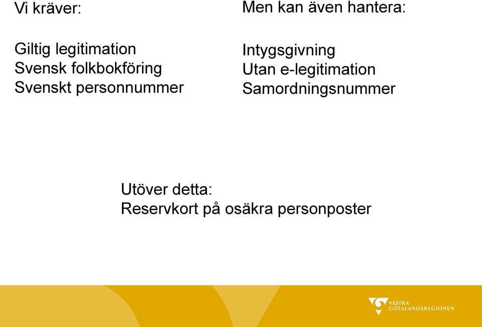 hantera: Intygsgivning Utan e-legitimation