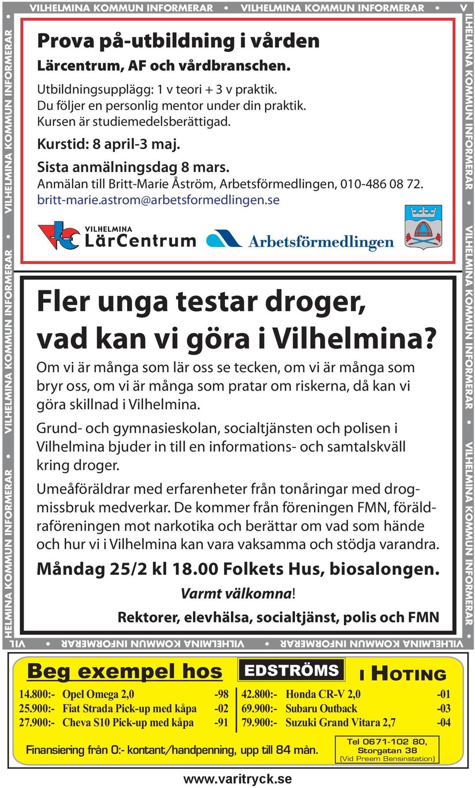 Utbildningsupplägg: 1 v teori + 3 v praktik. Du följer en personlig mentor under din praktik. Kursen är studiemedelsberättigad. Kurstid: 8 april-3 maj. Sista anmälningsdag 8 mars.