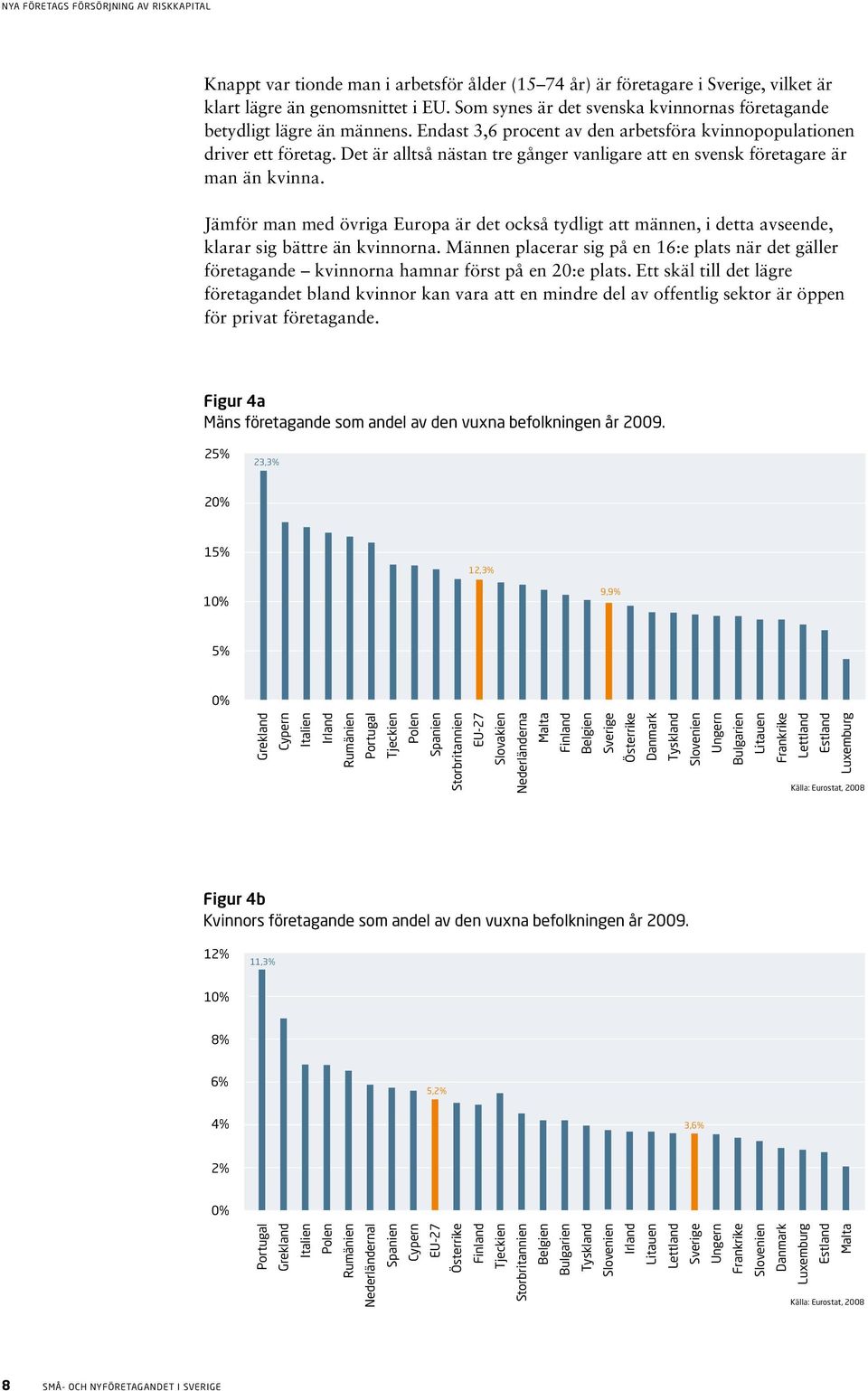 Jämför man med övriga Europa är det också tydligt att männen, i detta avseende, klarar sig bättre än kvinnorna.