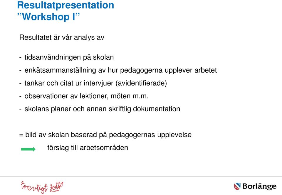 (avidentifierade) - observationer av lektioner, mö