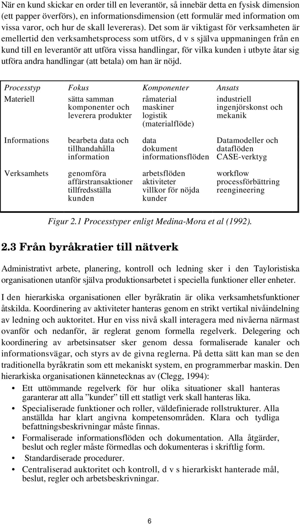 Det som är viktigast för verksamheten är emellertid den verksamhetsprocess som utförs, d v s själva uppmaningen från en kund till en leverantör att utföra vissa handlingar, för vilka kunden i utbyte