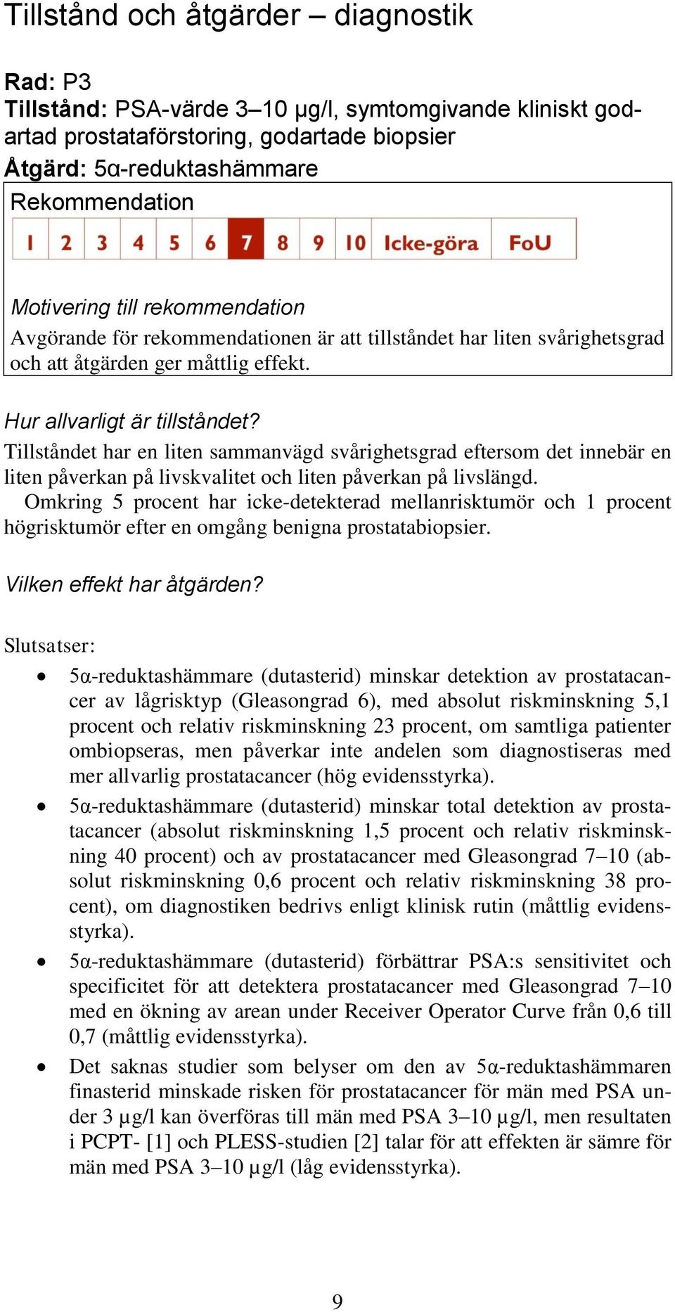 Tillståndet har en liten sammanvägd svårighetsgrad eftersom det innebär en liten påverkan på livskvalitet och liten påverkan på livslängd.