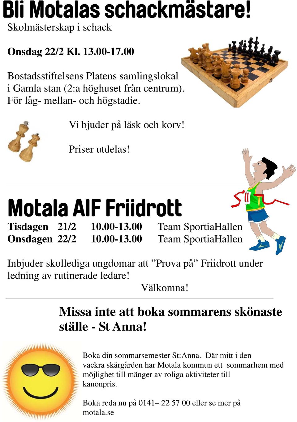 00 Team SportiaHallen Onsdagen 22/2 10.00-13.00 Team SportiaHallen Inbjuder skollediga ungdomar att Prova på Friidrott under ledning av rutinerade ledare! Välkomna!