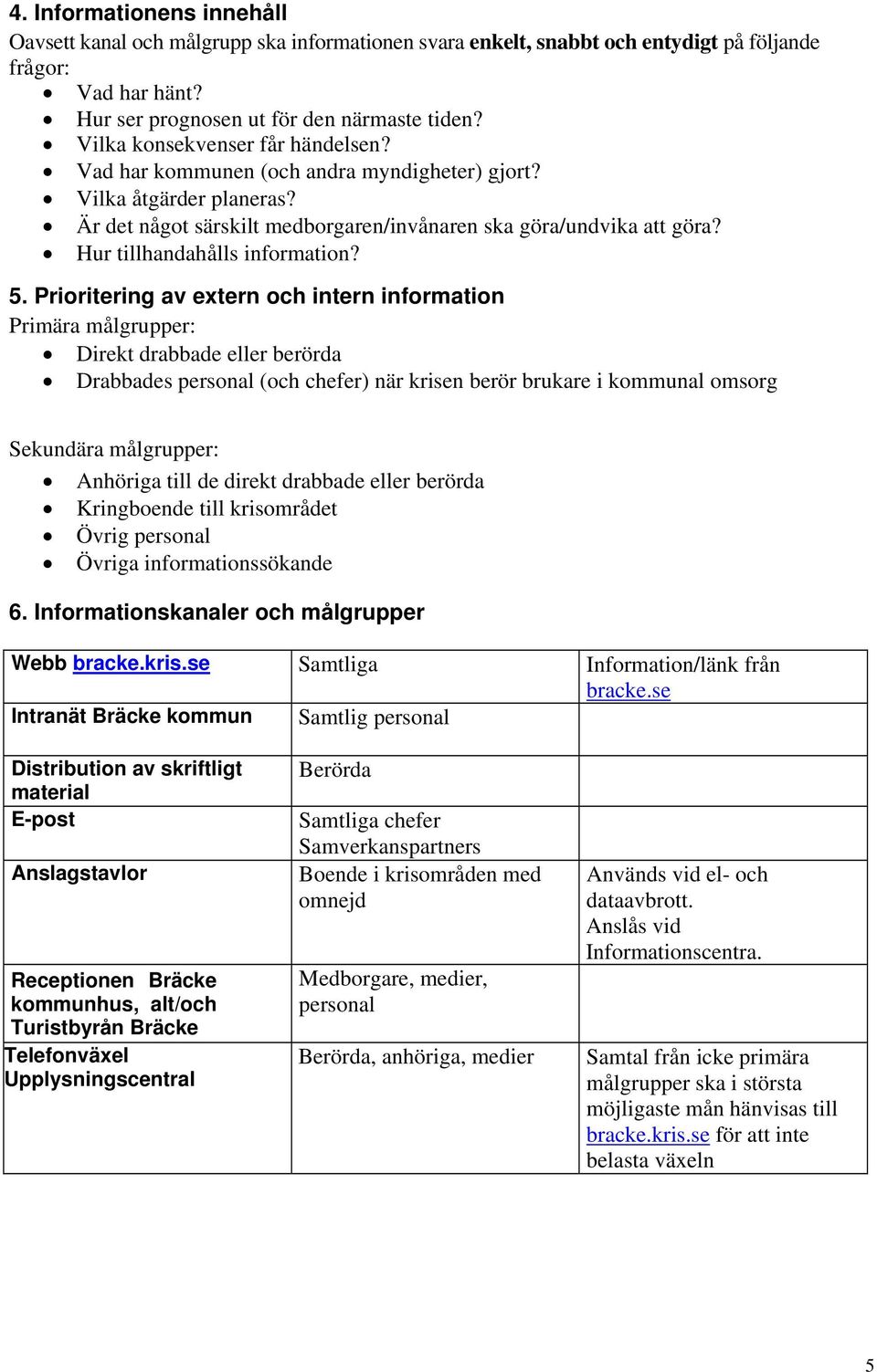 Hur tillhandahålls information? 5.