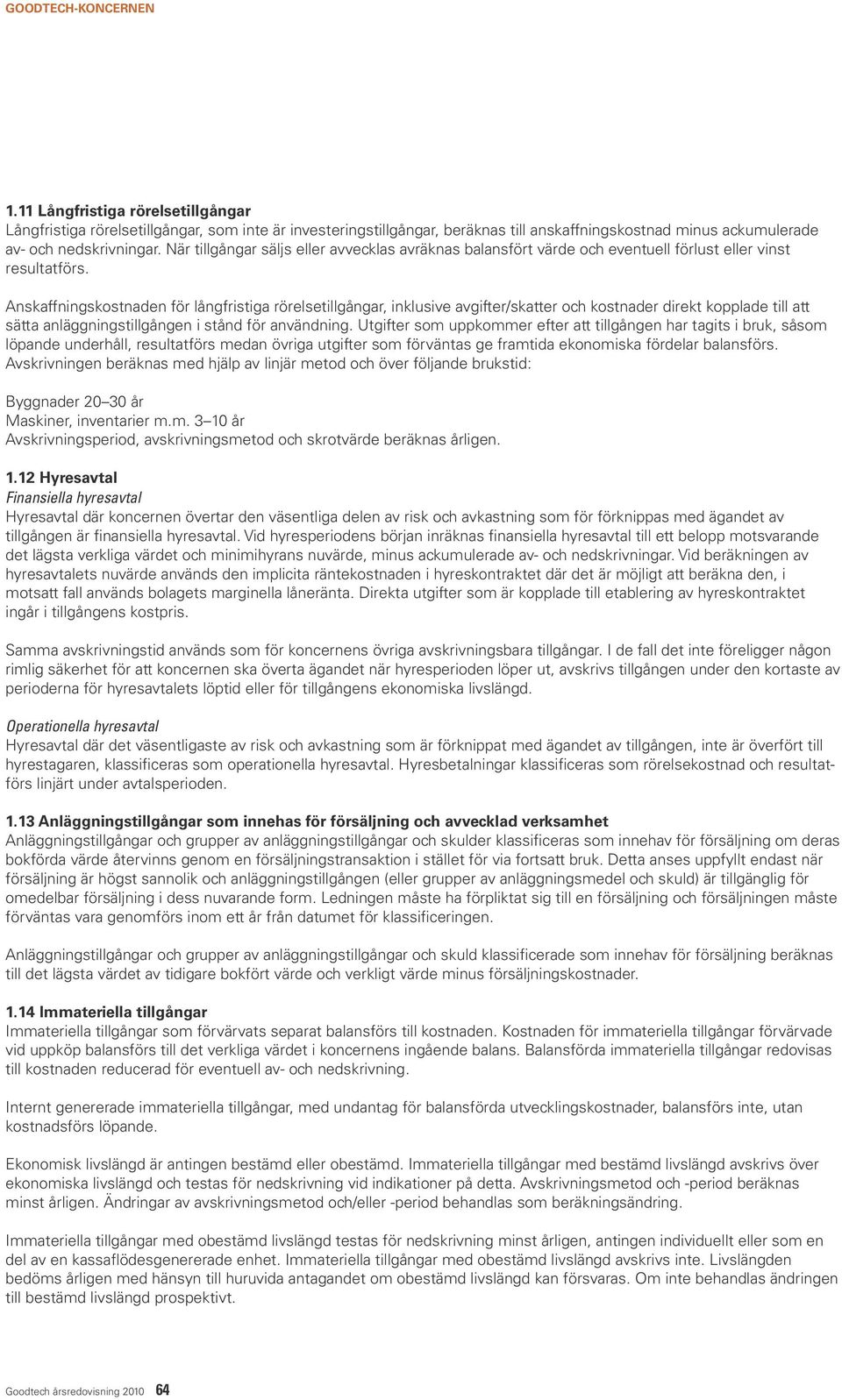 Anskaffningskostnaden för långfristiga rörelsetillgångar, inklusive avgifter/skatter och kostnader direkt kopplade till att sätta anläggningstillgången i stånd för användning.