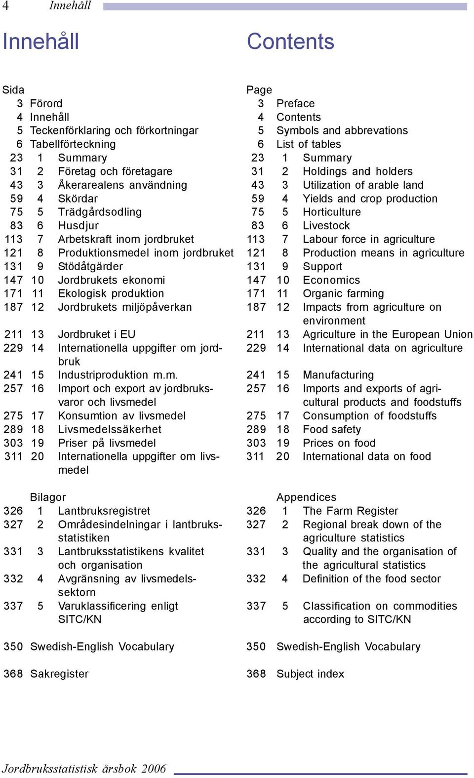 Horticulture 83 6 Husdjur 83 6 Livestock 113 7 Arbetskraft inom jordbruket 113 7 Labour force in agriculture 121 8 Produktionsmedel inom jordbruket 121 8 Production means in agriculture 131 9