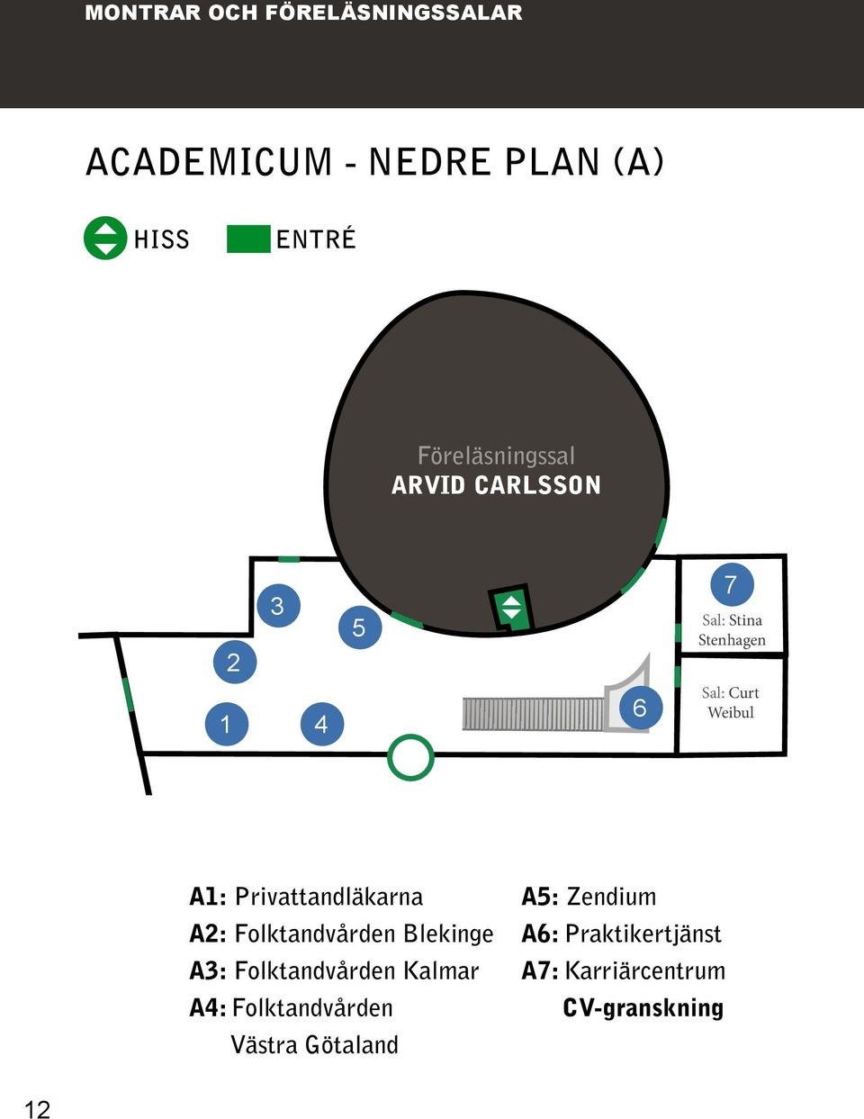 A1: Privattandläkarna A2: Folktandvården Blekinge A3: Folktandvården Kalmar A4: