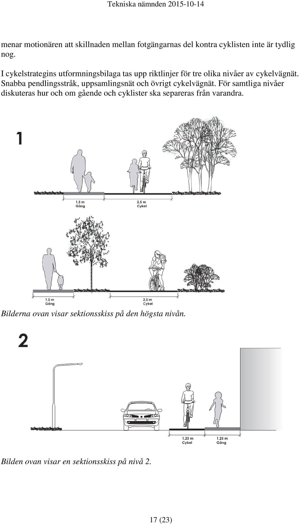 Snabba pendlingsstråk, uppsamlingsnät och övrigt cykelvägnät.