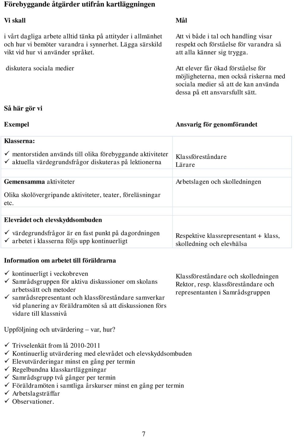 Att elever får ökad förståelse för möjligheterna, men också riskerna med sociala medier så att de kan använda dessa på ett ansvarsfullt sätt.