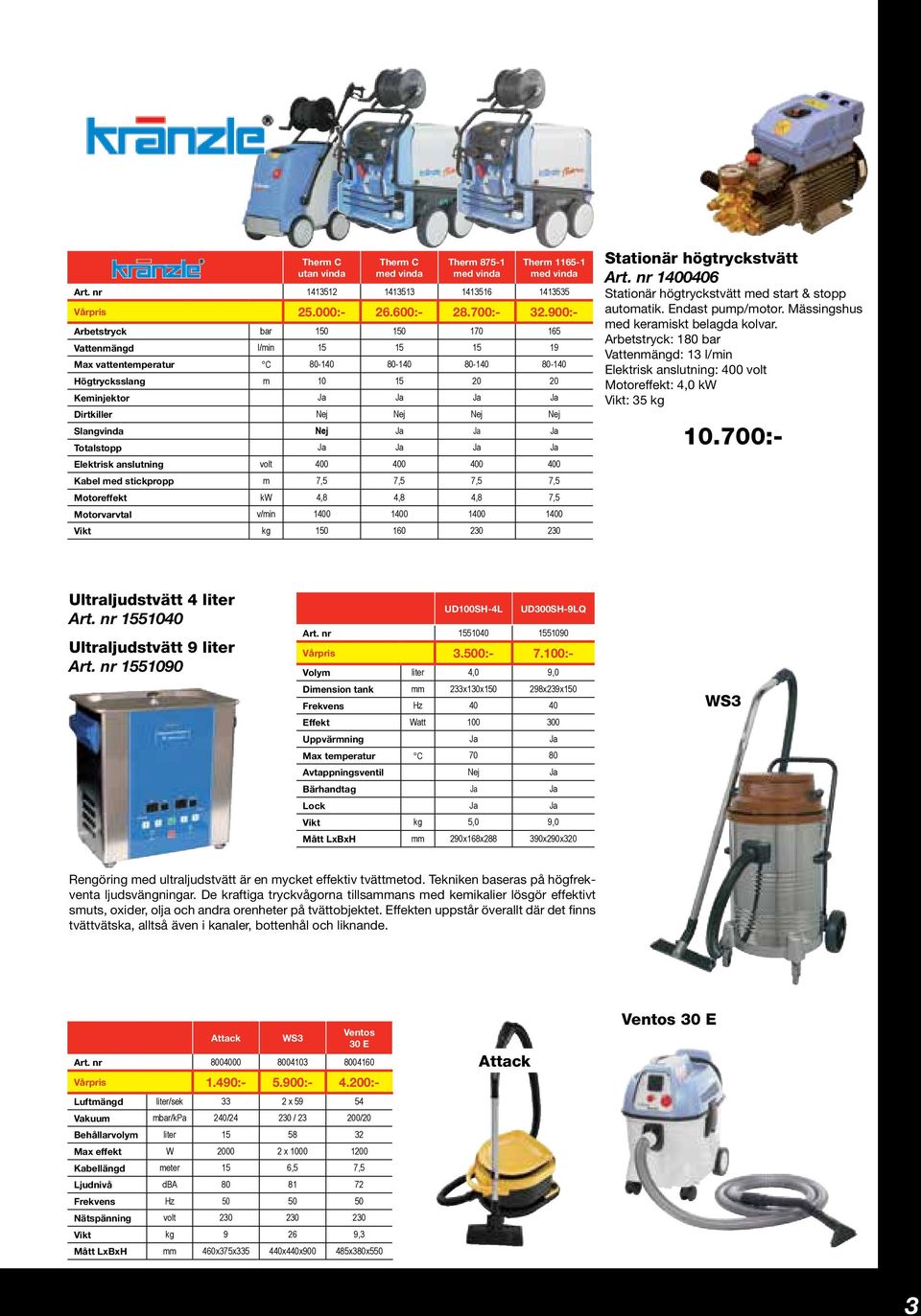 Slangvinda Nej Ja Ja Ja Totalstopp Ja Ja Ja Ja Elektrisk anslutning volt 400 400 400 400 Kabel med stickpropp m 7,5 7,5 7,5 7,5 Motoreffekt kw 4,8 4,8 4,8 7,5 Motorvarvtal v/min 1400 1400 1400 1400