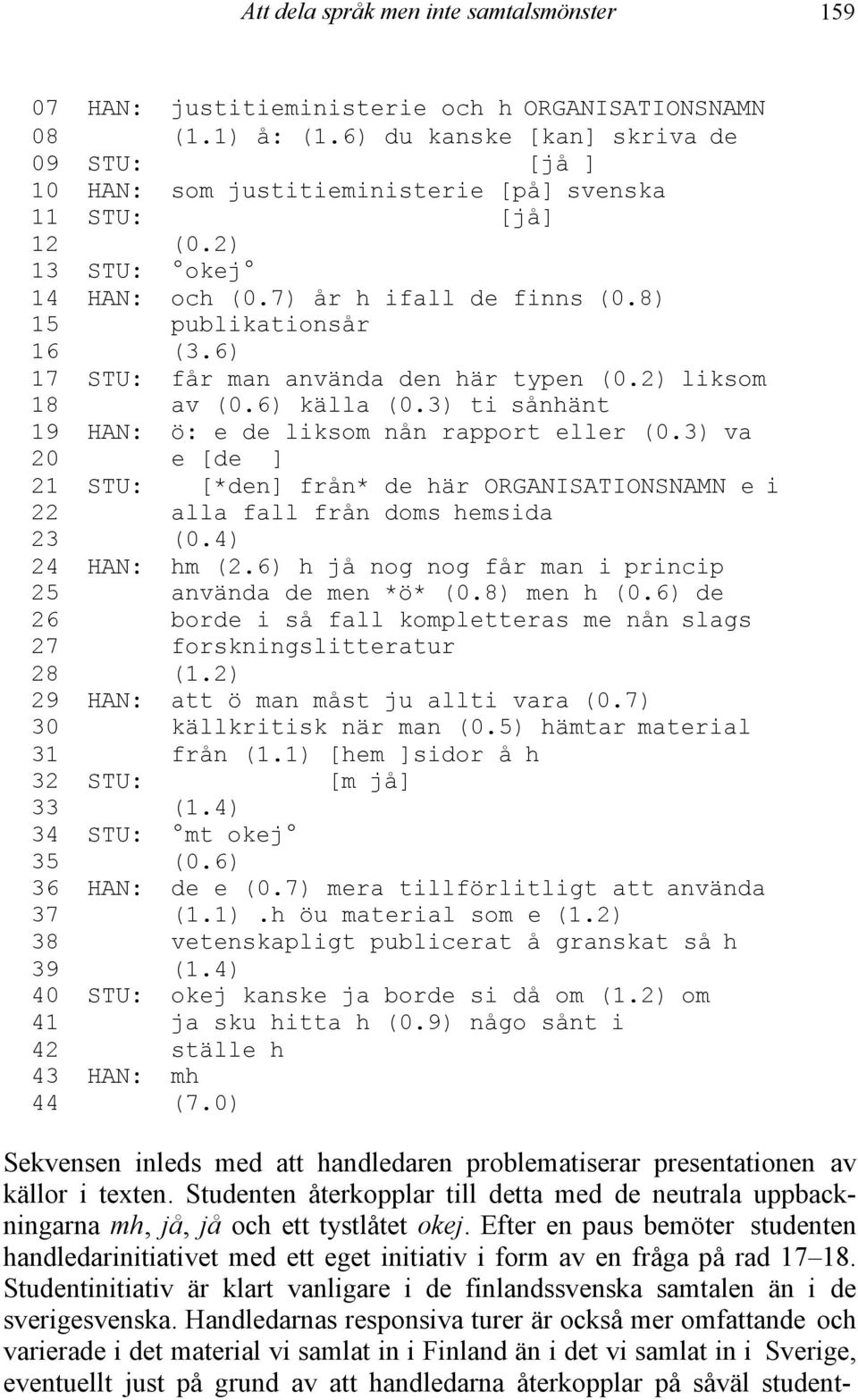 6) 17 STU: får man använda den här typen (0.2) liksom 18 av (0.6) källa (0.3) ti sånhänt 19 HAN: ö: e de liksom nån rapport eller (0.