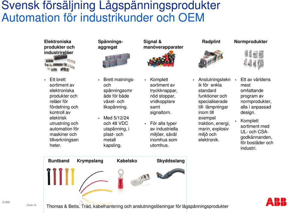 Brett matningsoch spänningsomr åde för både växel- och likspänning. Med 5/12/24 och 48 VDC utspänning, i plast- och metall kapsling.