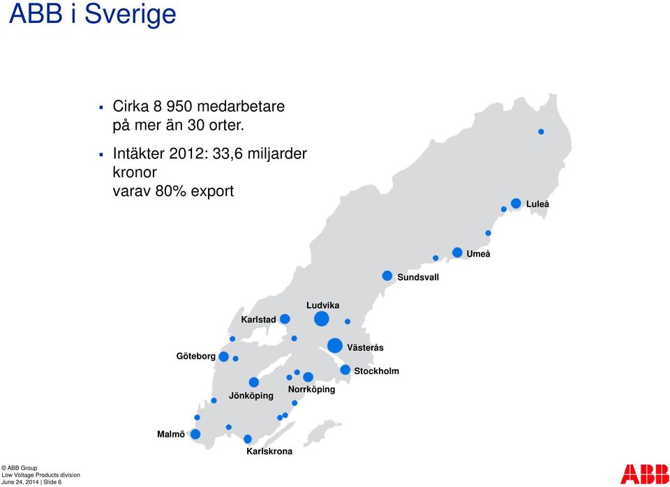 Sundsvall Karlstad Ludvika Göteborg Västerås Stockholm Jönköping