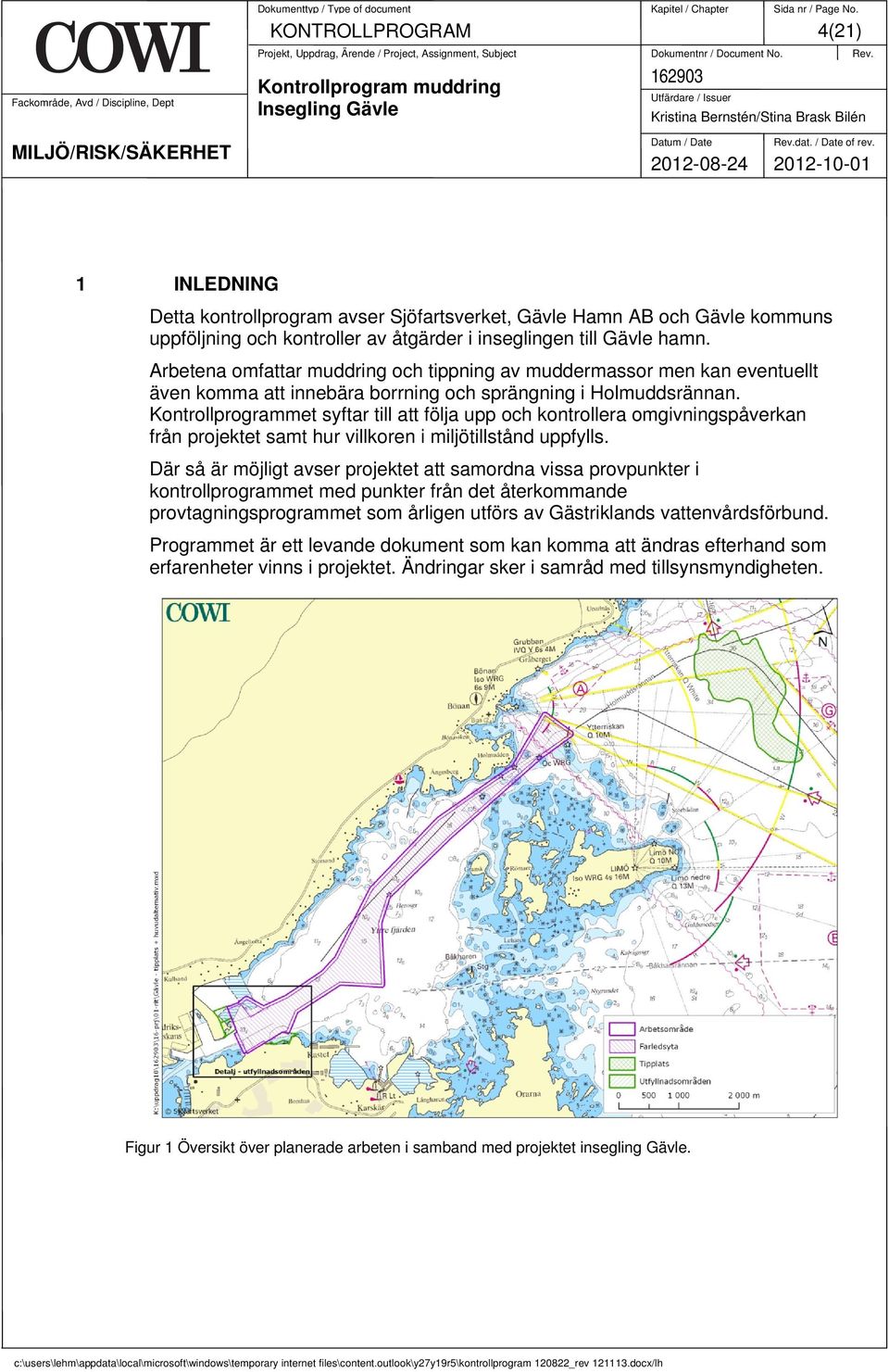 Kontrollprogrammet syftar till att följa upp och kontrollera omgivningspåverkan från projektet samt hur villkoren i miljötillstånd uppfylls.