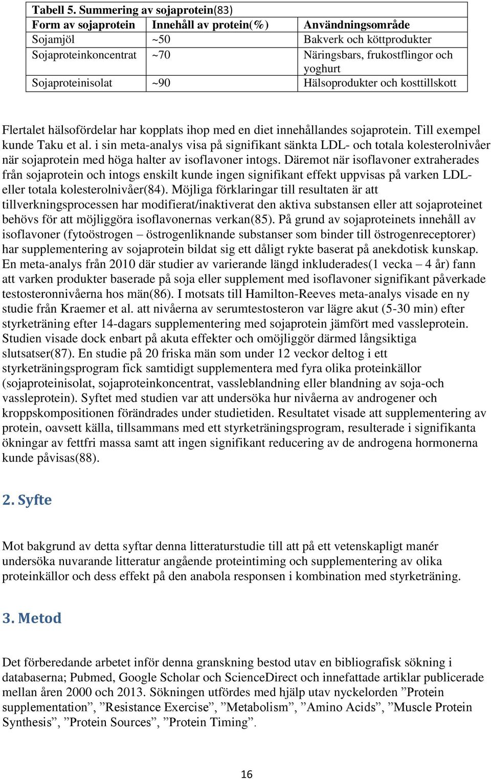 Sojaproteinisolat ~90 Hälsoprodukter och kosttillskott Flertalet hälsofördelar har kopplats ihop med en diet innehållandes sojaprotein. Till exempel kunde Taku et al.