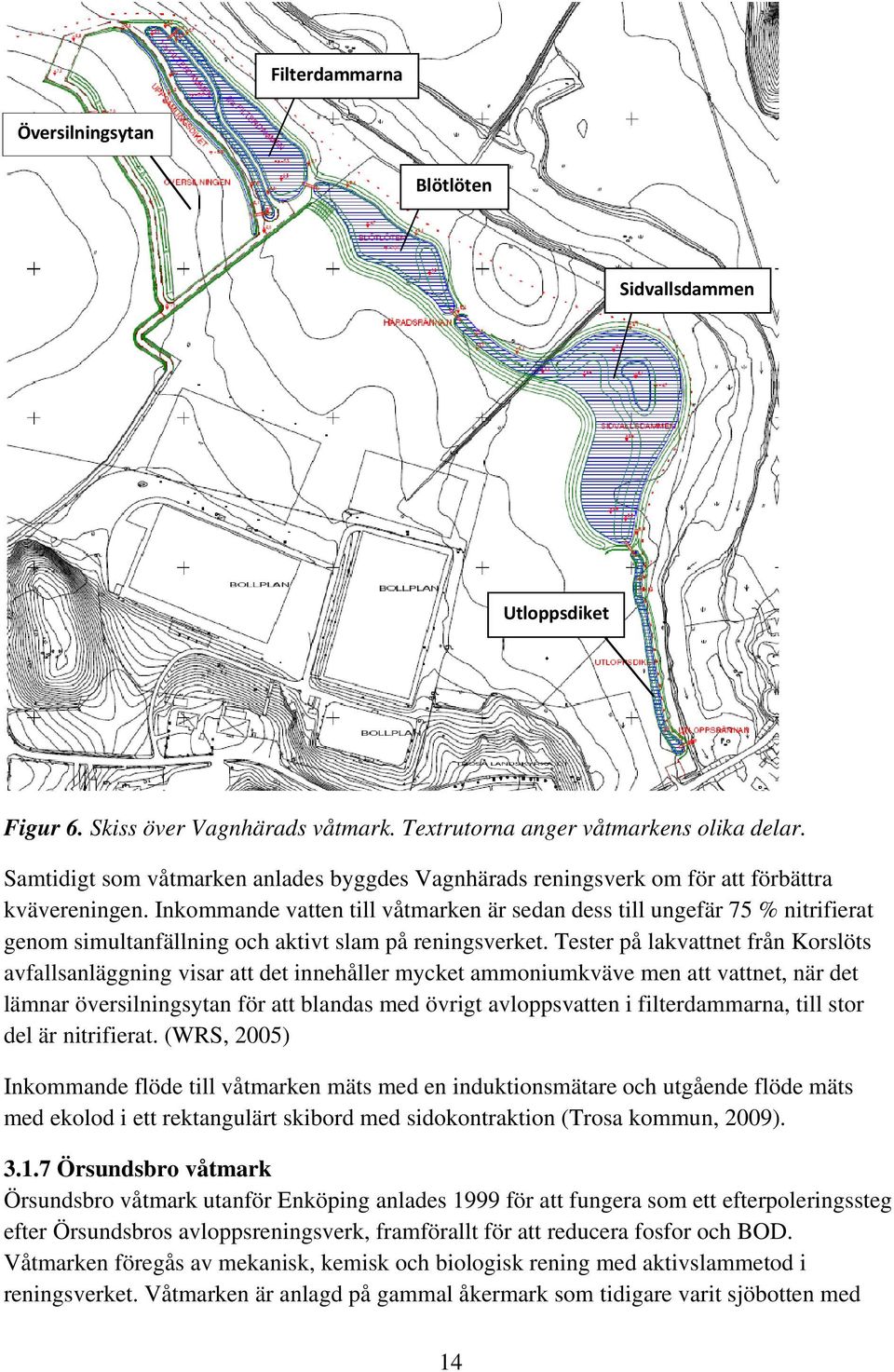 Inkommande vatten till våtmarken är sedan dess till ungefär 75 % nitrifierat genom simultanfällning och aktivt slam på reningsverket.