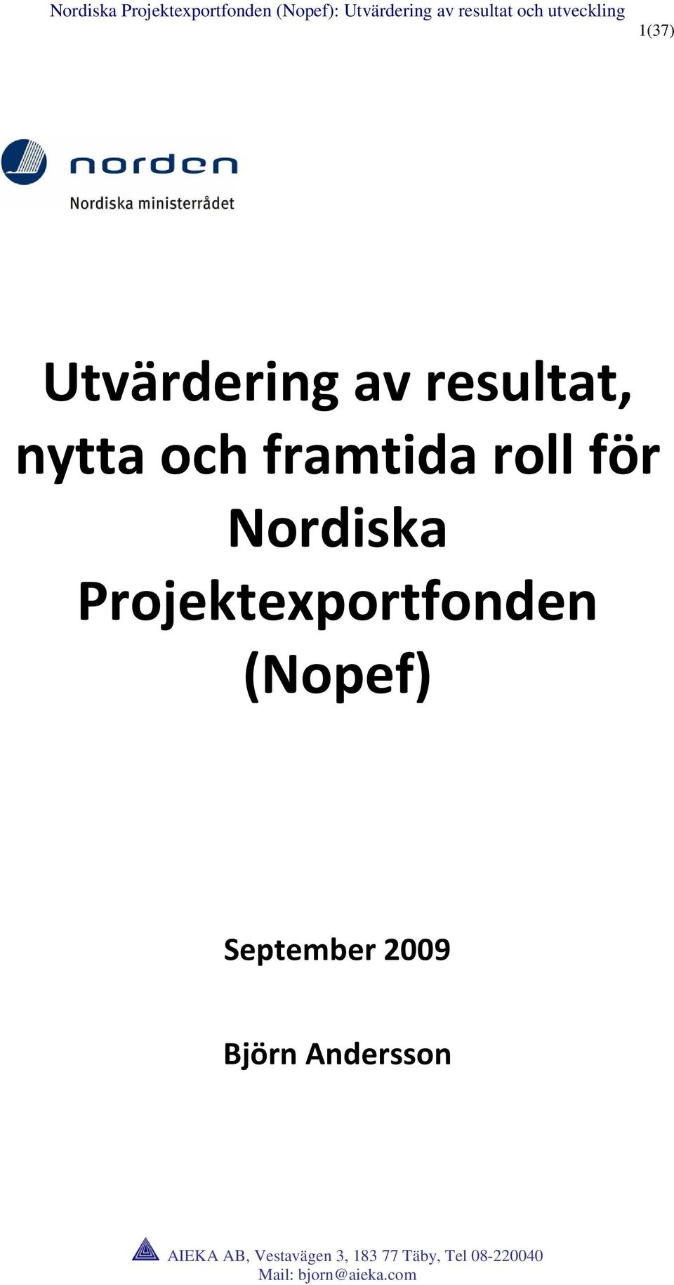 Nordiska Projektexportfonden