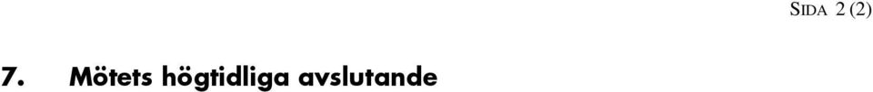 avslutande