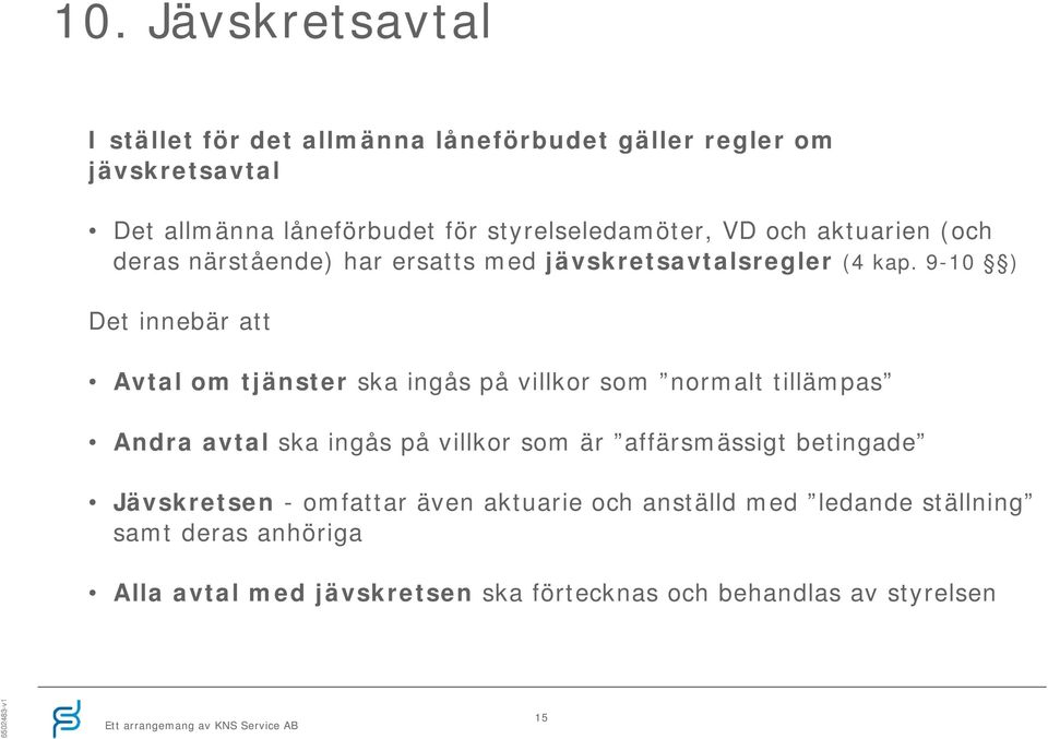 9-10 ) Det innebär att Avtal om tjänster ska ingås på villkor som normalt tillämpas Andra avtal ska ingås på villkor som är