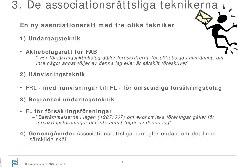 hänvisningar till FL - för ömsesidiga försäkringsbolag 3) Begränsad undantagsteknik FL för försäkringsföreningar Bestämmelserna i lagen (1987:667) om