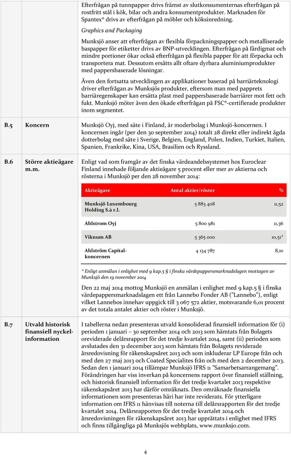Graphics and Packaging Munksjö anser att efterfrågan av flexibla förpackningspapper och metalliserade baspapper för etiketter drivs av BNP-utvecklingen.