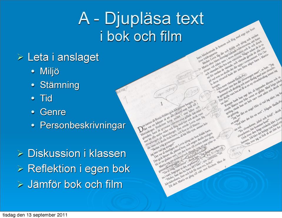 Personbeskrivningar i bok och film!