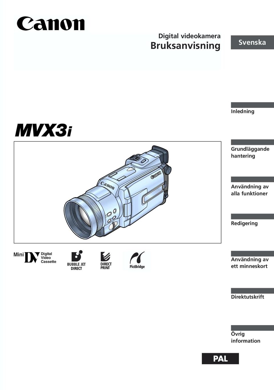 funktioner Redigering Mini Digital Video