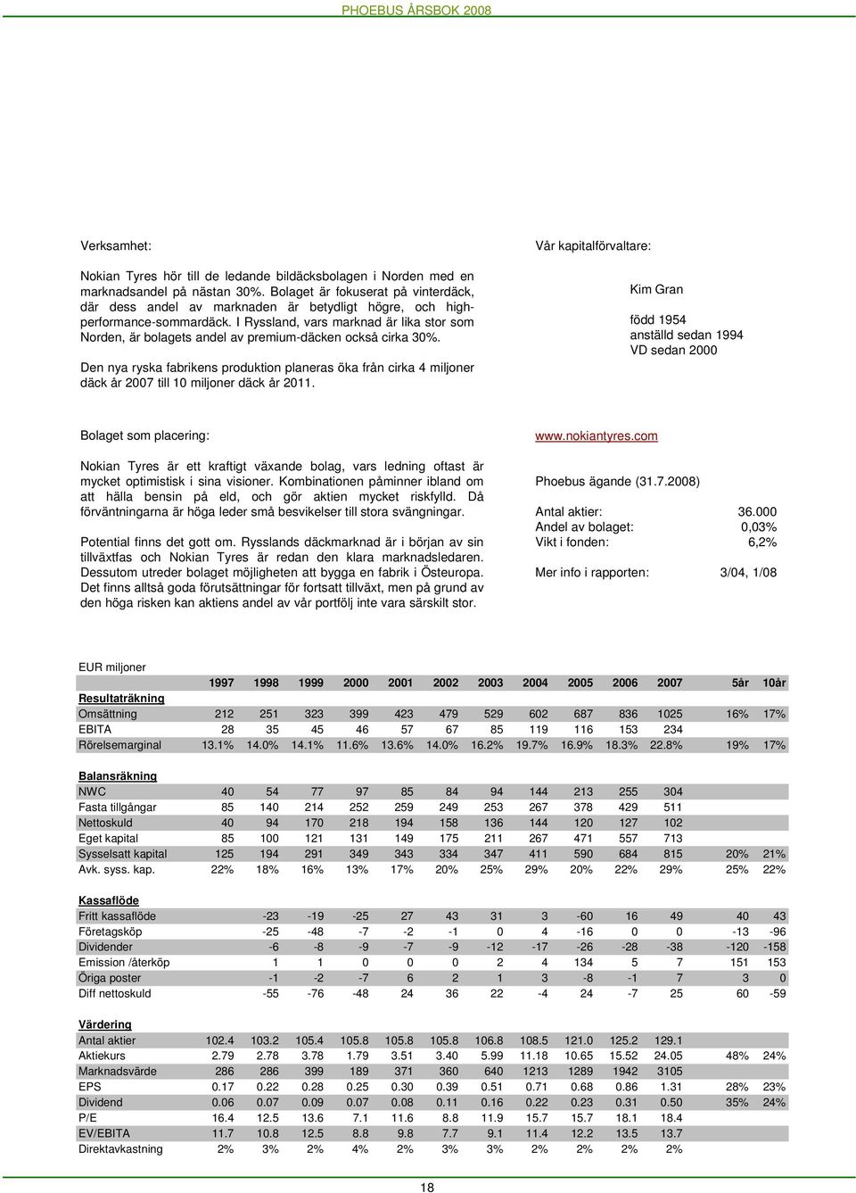 I Ryssland, vars marknad är lika stor som Norden, är bolagets andel av premium-däcken också cirka 30%.